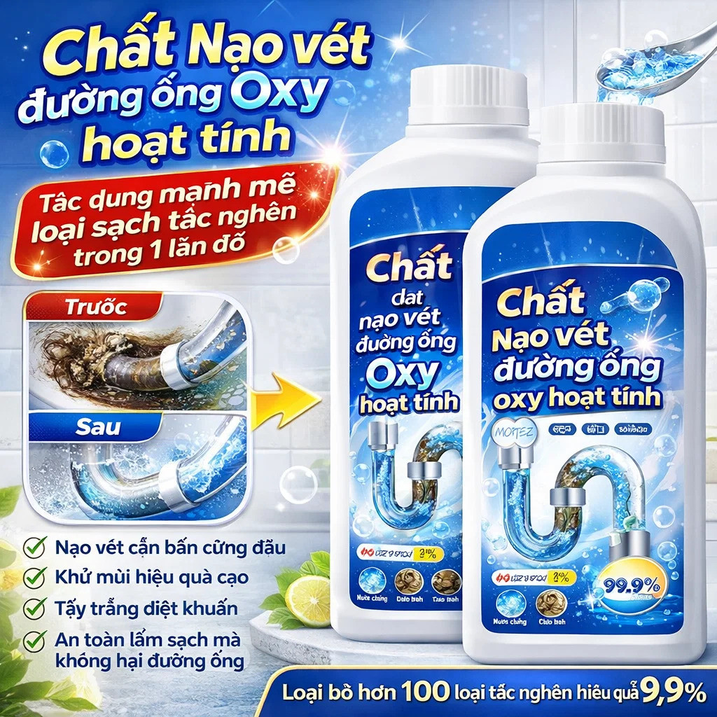 Nước Thông Tắcống Khử Mùi Cônghệ Nhật Phá Tan Tắc Nghẽn Tóc/Thức Ăn An Toàn Với Bồn Rửa Cống Nhà - Hình Ảnh Thực Tế