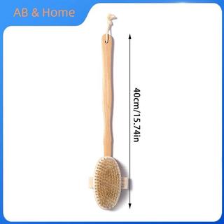 ABQ Phòng Tắm Body Bàn Chải Tay Cầm Dài Tắm Lông Tự Nhiên Bàn Chải Tẩy Tế Bào Chết Massage Có Tay Cầm Bằng Gỗ Chải Khô Dụng Cụ Tắm VN