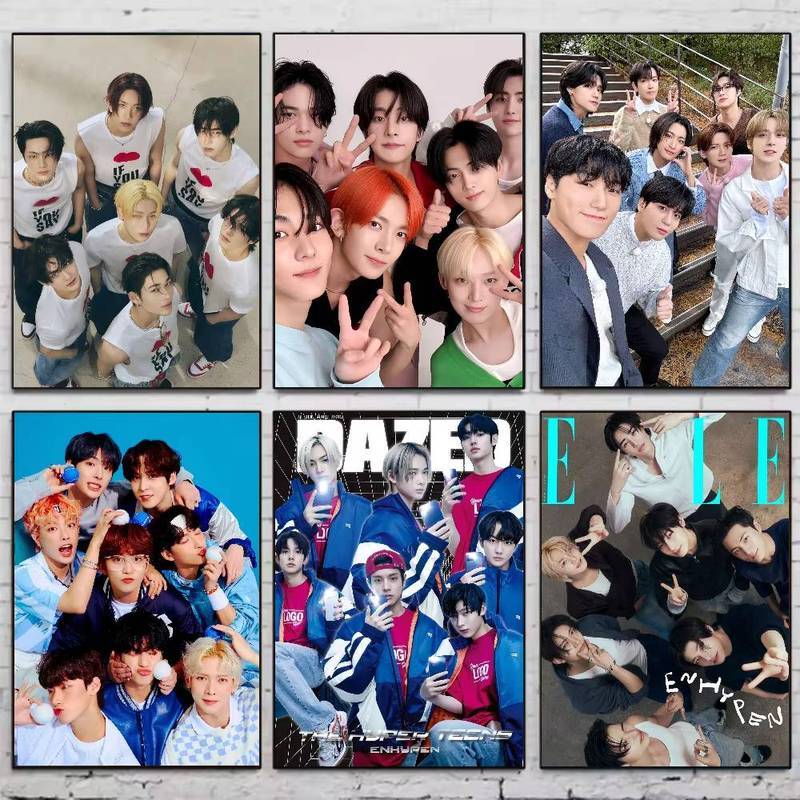 ENHYPEN Kpop Canvas Poster Không Khung Nghệ Thuật Trang Trí Tường Cho Trang Trí Phòng Gia Đình