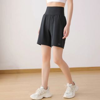 Quần Short Thể Thao Nữ Mùa Hè Phong Cách Mới Năm Điểm Tập Yoga Quần Rời Chạy Bộ Nhanh Khô Quần Lưng Túi Eo