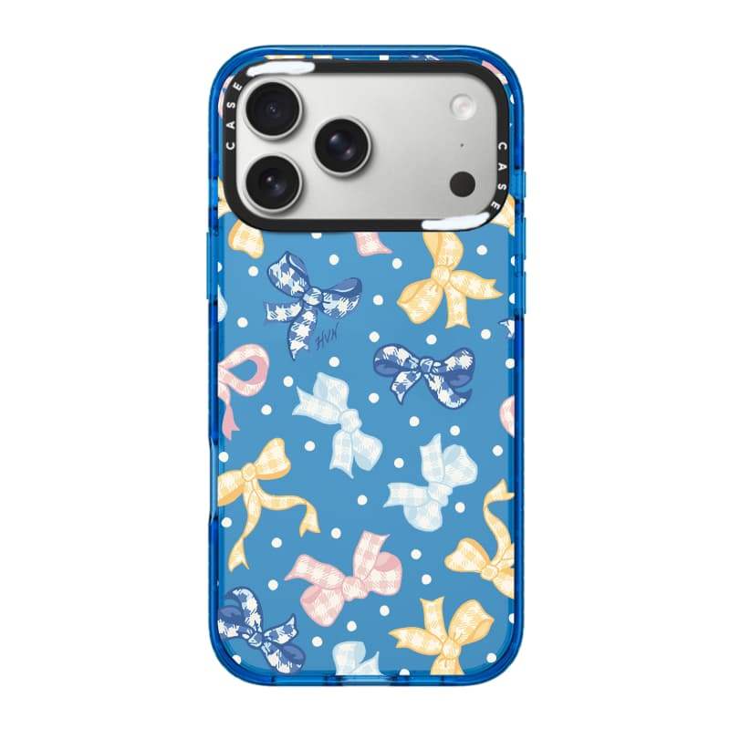 CASECASE X Gingham Nơ Màu Đen / Bầu Trời Xanh / Hồng Fizz Kẹo Bộ Sưu Tập Màu Sắc Trong Suốt Cứng Từ Tính Hút Tác Động Dành Cho Apple IPhone 13 14 15 16 17Pro Max Plus Có Hộp
