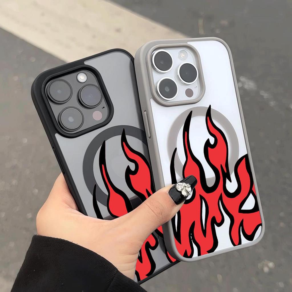 Flame Maniac mô hình cho iPhone1716promax hút từ trường hợp 1514plus mới