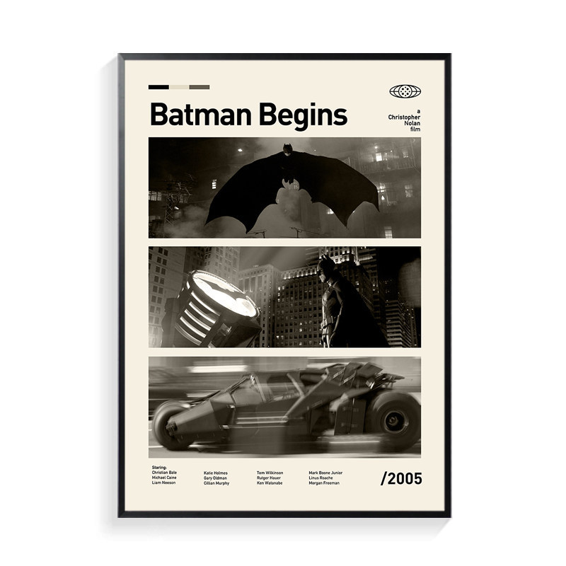 Batman Bắt Đầu Phim Canvas Poster Nghệ Thuật Treo Tường Cho Phòng Khách Học Phòng Ngủ Trang Trí Nhà Unframed