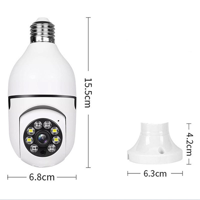 Camera Wifi Trong Bóng Đèn Full HD 1080P, Xoay 360 Độ, Đàm Thoại 2 Chiều, Tầm Nhìn Ban Đêm Rõ Nét, APP