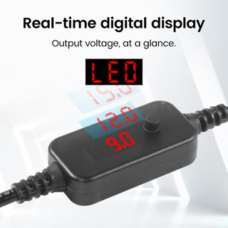 Cáp tăng cường Elough 60W Type C sang DC 5V / 9V / 12V / 15V / 20V Bộ định tuyến Modem quang điện áp có thể điều chỉnh Máy tính xách tay Dây sạc nhanh