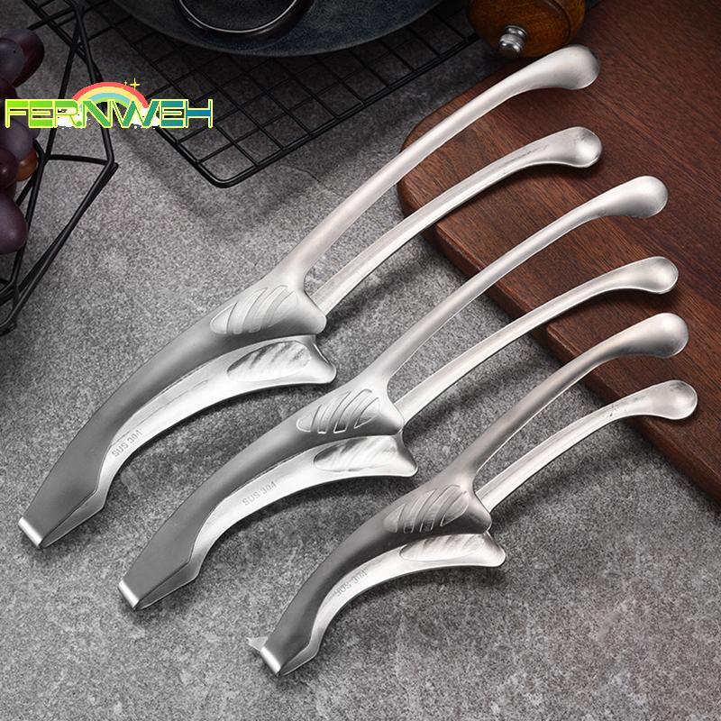 Fernweh Kẹp thịt nướng nhọn thép không gỉ phong cách Hàn Quốc, dùng cho thực phẩm/bánh mì/bít tết, nhà hàng khách sạn