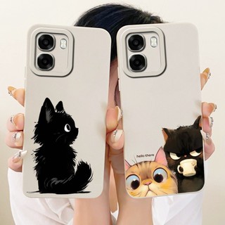 Dành Cho OPPO A6X A6 A6T Pro 4G 5G 2026 Vỏ Bảo Vệ Ống Kính Vỏ Điện Thoại Silicon Mềm Hoạt Hình Mèo Dễ Thương