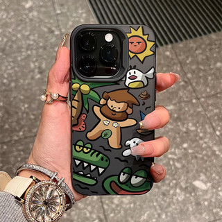 Đảo động vật phiêu lưu lớn cho 16 trường hợp iPhone 17Air Frosted Meta Air Air 14 13 11Pro