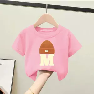 Áo thun trẻ em ngắn tay, phù hợp nam, nên tăng 1 size, cổ tròn