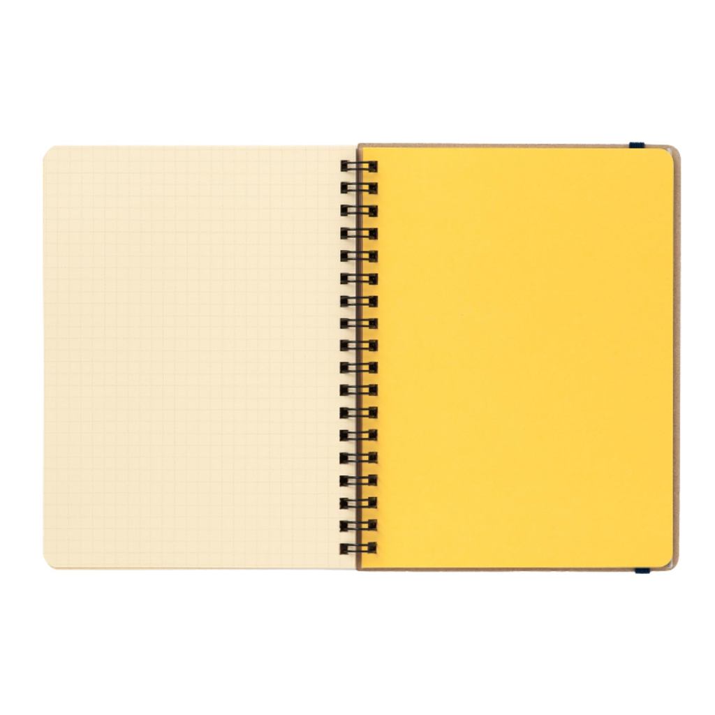 Rollbahn Pocket Memo M/Delfonics Sổ Tay Lò Xo Nhật Bản/Giấy Kẻ Ô Vuông 5mm/Made in Japan/M