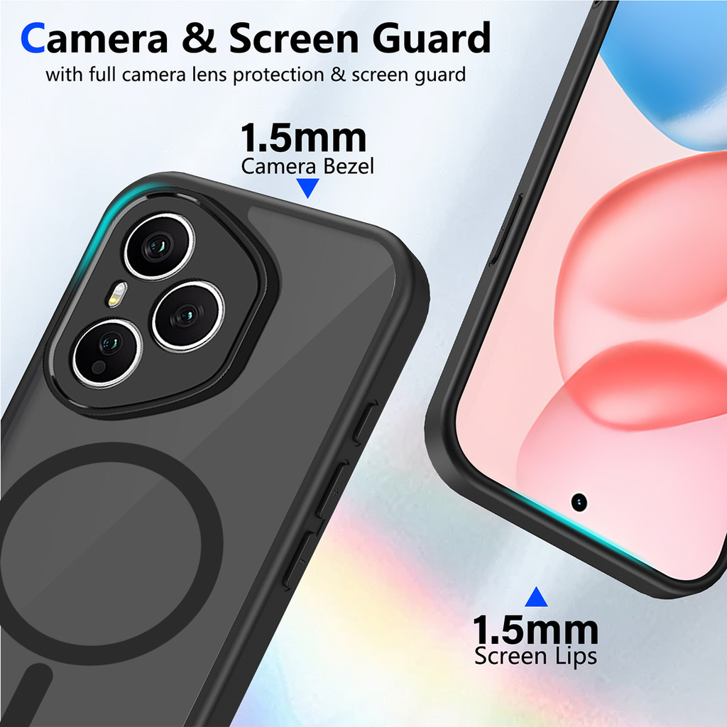 Ốp lưng Honor 400 Pro 5G Vỏ thu hút từ tính màu đen mờ cho vỏ điện thoại Honor 400 Pro 5G