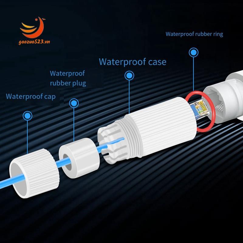 [gaozuo523.vn] Bộ mở rộng mạng lặp lại POE 1 trong 1 bằng nhựa chống nước Bộ mở rộng 250M Đầu ra 1 trong 2 Công tắc Poe 48V IEEE 802.3Af