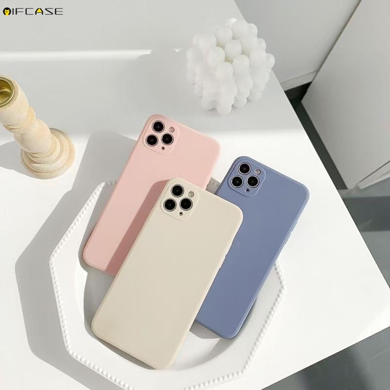 Dành Cho Xiaomi 15 15T 15S Civi 5 Pro Poco M7 X7 Pro F7 Xiaomi15T PocoM7 4G 5G Vỏ Điện Thoại Đơn Giản Trắng Hồng Xám Xanh Dương Màu Mờ Cạnh Thẳng Vỏ Mềm