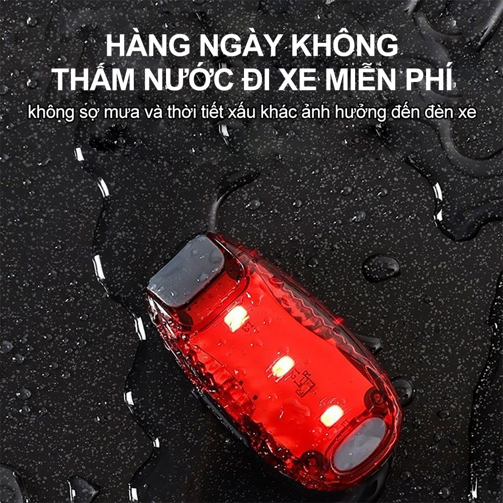 Đèn LED Đuôi Xe Đạp Kẹp Đèn Cảnh Báo An Toàn Mini Phía Sau Đèn Cảnh Báo Nhấp Nháy Chạy Bộ Cho Chạy Bộ chó, Đi Xe Đạp