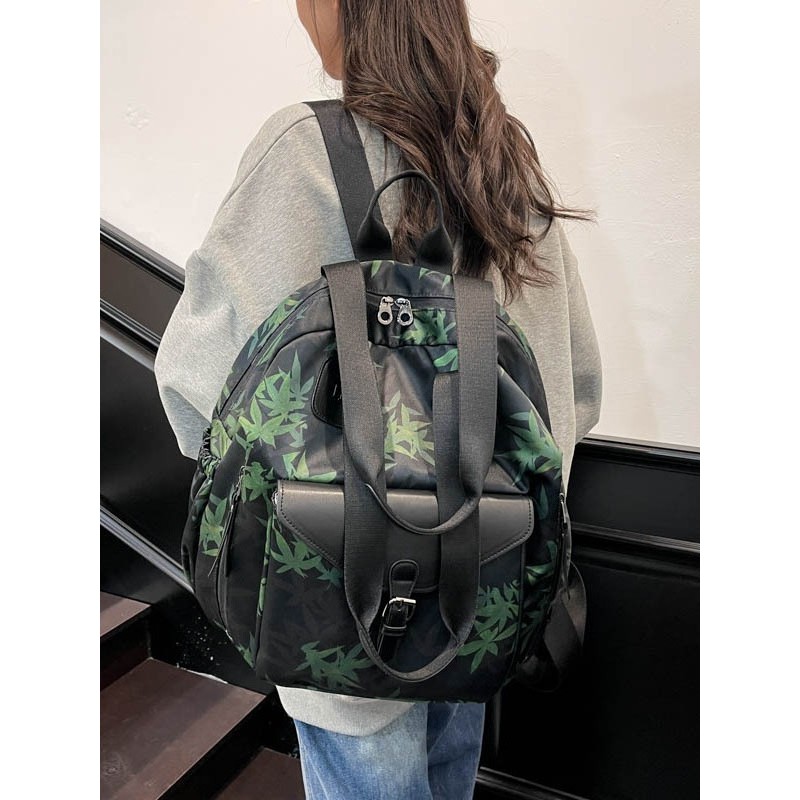 Authentic women's bag, new Chinese-style backpack, trendy new fashion Oxford cloth women's backpack, large-capacity travel bag