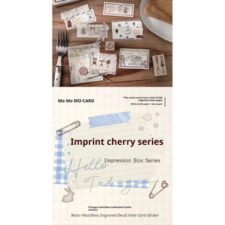 JIANWU Imprint Box Series Vintage Thực Vật Biên Giới Nhãn Vật Liệu Phong Cảnh Cắt Dán Sáng Tạo DIY Tạp Chí Văn Phòng Phẩm