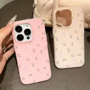Bowknot nhỏĐối vỏ 17 trường hợp iPhone 16plus nhẹ 13 sáng tạo 11