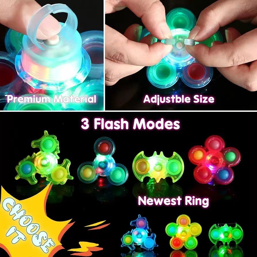 Trẻ em Dạ Quang Bong Bóng Top Vòng Tay Flash Sáng Tạo Xoay Top Đồng Hồ Mẫu Giáo Quà Tặng Nhỏ Đồ Chơi Giải Nén