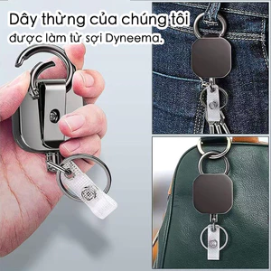 Khóa vuông dễ kéo Khóa kim loại dễ kéo Chìa khóa có thể thu vào chống mất Khóa chứng chỉ dễ kéo có độ đàn hồi cao