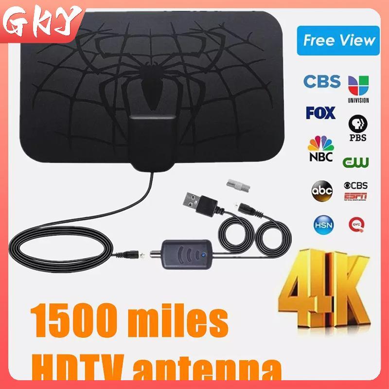 Ăng-ten HDTV GKY 1500 Miles Ăng-ten kỹ thuật số trong nhà DVB-T2 Kênh địa phương 4K GKY