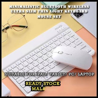 Bộ Chuột Bàn Phím Bluetooth Slim 10 inch Không Dây Tối Giản Cho Ipad / Máy Tính Bảng Android / Laptop / PC