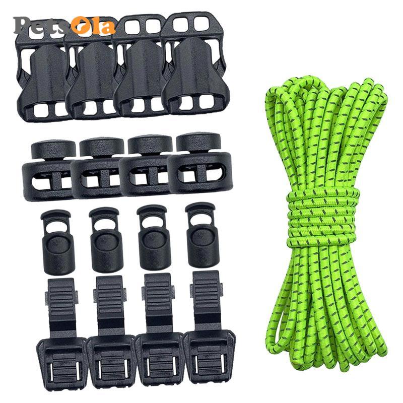 Dây đàn hồi Nylon phản quang Khóa dây co giãn nặng cho ba lô Cắm trại chống nước Leo núi Thiết bị ngoài trời DIY