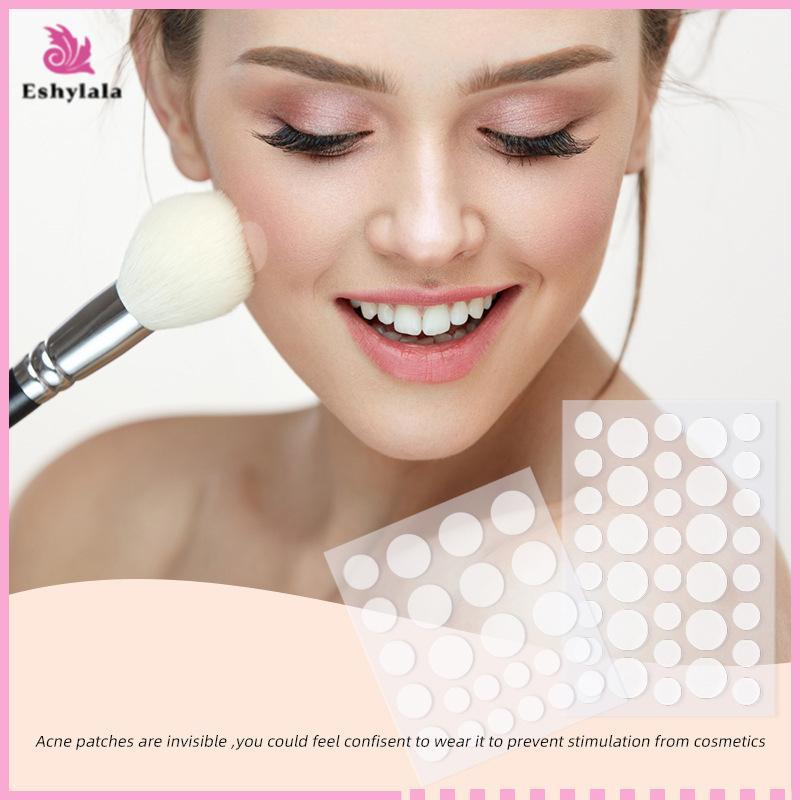 Eshylala 24 / 36 Miếng Dán Miếng Dán Mụn Hydrocolloid Miếng Dán Hình Dạng Chống Thấm Nước Màu Trắng Tròn Điểm Điều Trị Mụn Miếng Dán Che Khuyết Điểm [MỚI]
