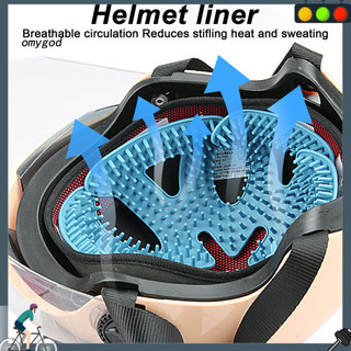 OMG Universal Mũ Bảo Hiểm Miếng Lót Mũ Bảo Hiểm Thoáng Khí Miếng Lót Đa Năng Chống Trơn Trượt Silicone Đi Xe Đạp Mũ Bảo Hiểm Miếng Lót Đệm Răng Thoáng Khí Cho Xe Đạp Xe Máy Ngoài Trời – Thoải Mái