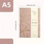 Sổ tay tài khoản BEABOUT, Sổ tay bìa cứng giấy dày A5, Sáng tạo dập nổi Lily Gold Cover Notepad Văn phòng phẩm sinh viên
