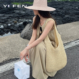 YIFEN Phong Cách Mới Mori Handmade Ống Hút Dệt Đi Biển Kỳ Nghỉ Đi Biển Túi Đeo Vai Dung Tích Lớn Thường Ngày Di Động Túi Dệt