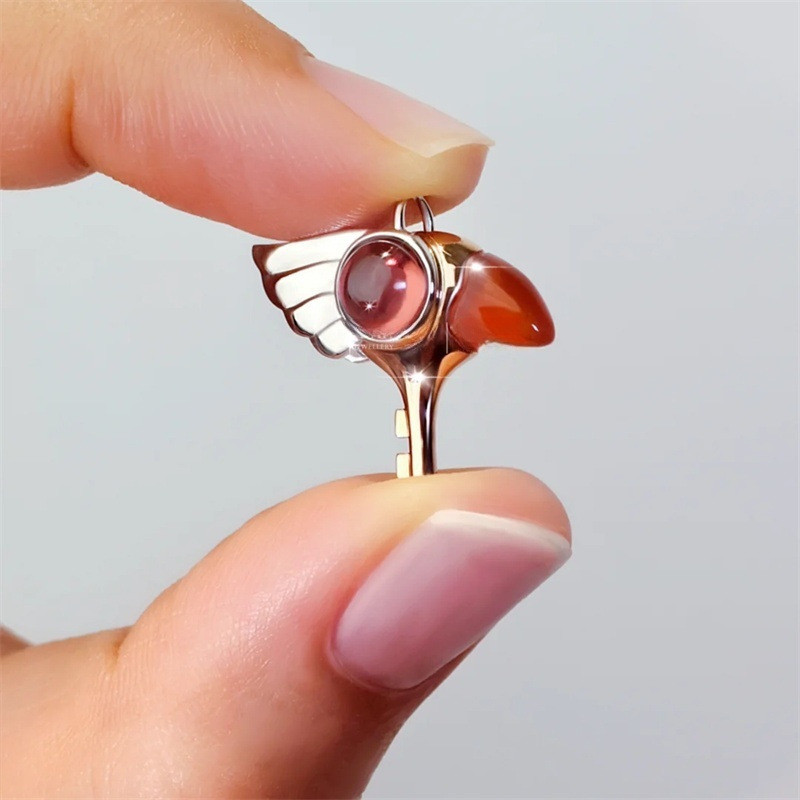 Biến Đổi Kích Thước Phá Vỡ ~ Đa Dạng Sakura Đầu Chim Đũa Phép Mặt Dây Chuyền Vòng Cổ Thẻ Ma Thuật Cô Gái Sakura Anime Hàng Hóa Món Quà Làm Bằng Tay Tinh Tế
