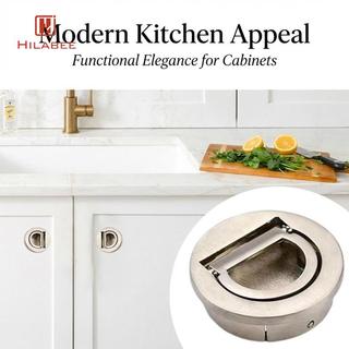 Tay cầm kéo vòng tròn giấu kín Tay cầm ngăn kéo hợp kim kẽm tối giản cho phòng ngủ tủ