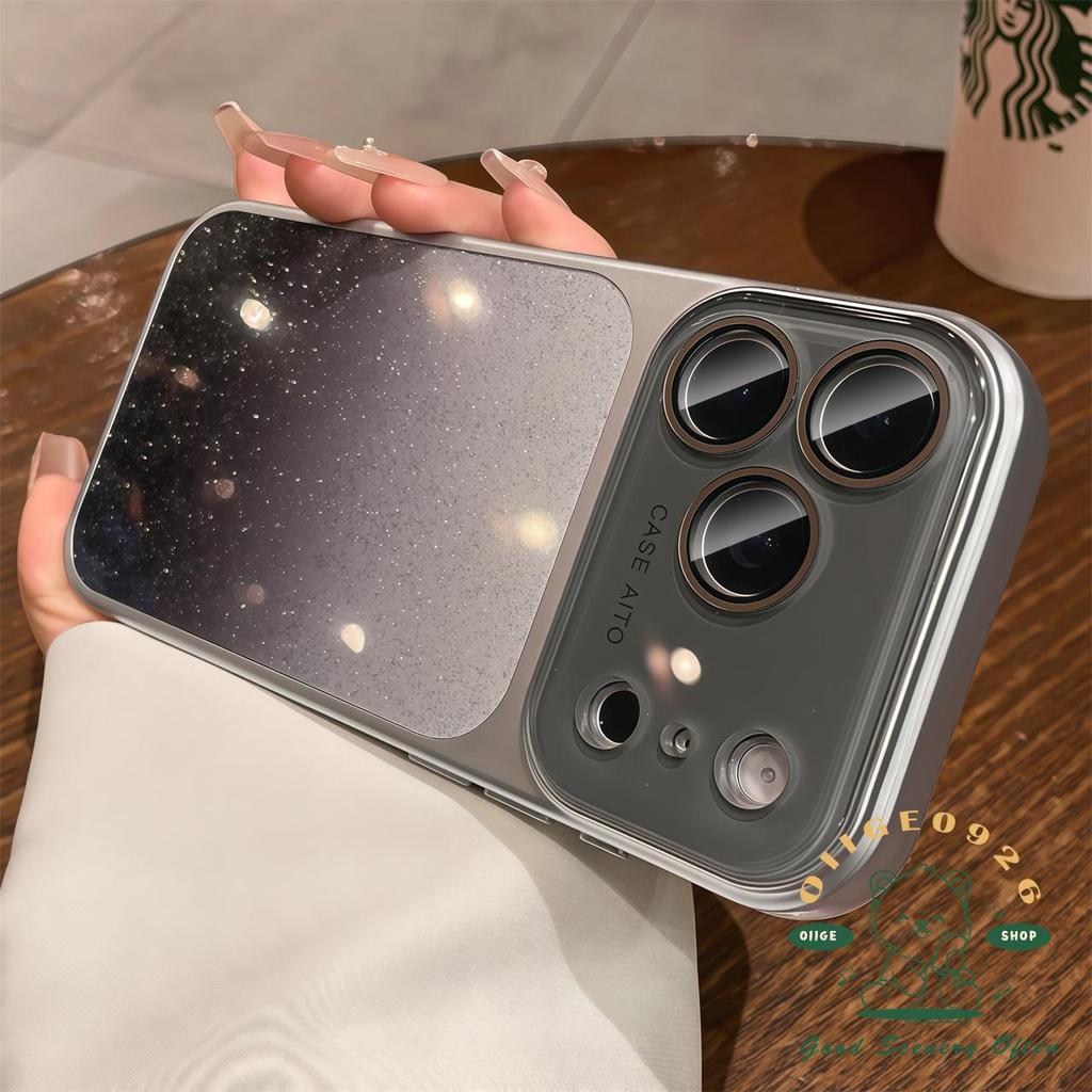 【 Ốp lưng iPhone17 】 Ốp điện thoại túi khí lấp lánh bằng silicon cho iPhone17 Pro Max 16 15 14 cho vỏ iPhone Vỏ mềm silicon TPU chống sốc