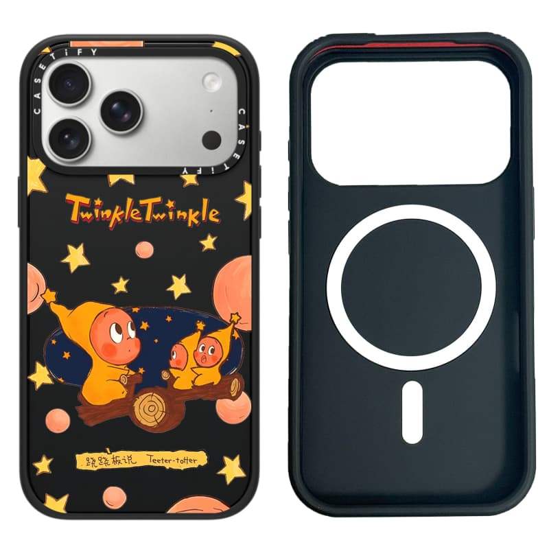 CASECASE X Twinkle Twinkle Ốp Lưng Máy Ảnh Màu Trắng Vòng Phiên Bản Mờ Đen Cứng Hút Từ Tính Tác Động Dành Cho Apple IPhone 13 14 15 16 17 Pro Max Air Plus Có Hộp