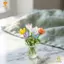 6 / 7 Chiếc Hoa Thủy Tinh Mô Phỏng Cây Nhân Tạo Thực Tế Tuyệt Đẹp Để Trang Trí Quà Tặng Nhà Và Bàn Tươi Mới