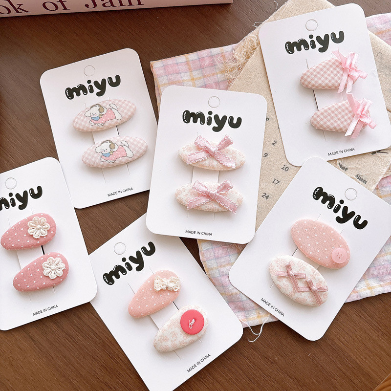 Kẹp Tóc Nơ Màu Hồng Ngọt Ngào Bé Gái Nổ Kẹp