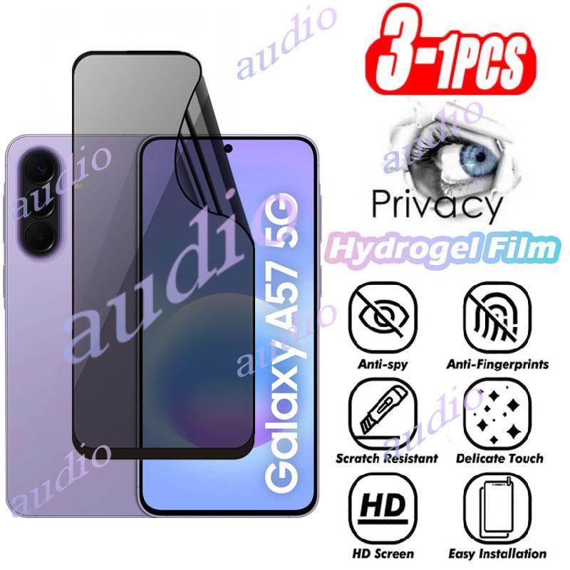 Samsung A57 5G 1-3 Cái Phim Hydrogel Chống Gián Điệp Cho Samsung Galaxy A57 A37 A27 A17 A07 5G 4G Bảo Vệ Toàn Diện Mềm Bảo Vệ Màn Hình Riêng Tư Cho SamsungA57 5G Phim Màn Hình Mặt Trước Chống Gián Điệp