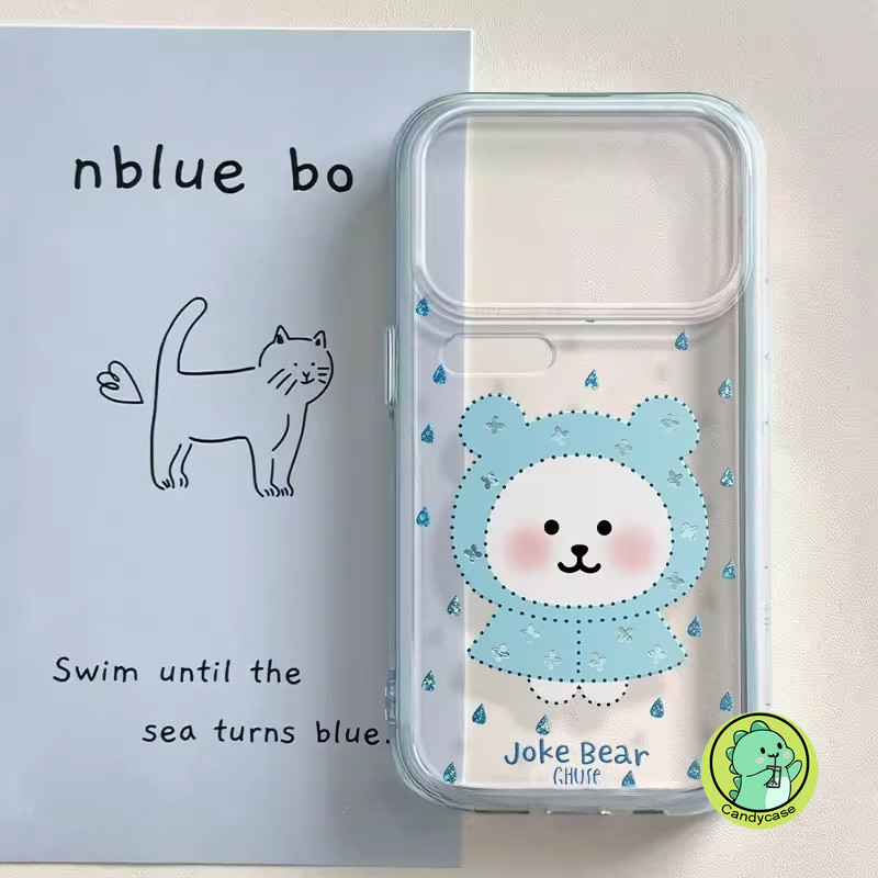 Ốp điện thoại hình gấu đùa dễ thương 2in1 cho Redmi Note 15 14 13 12 11 Pro Plus 12 Turbo 11T 11S 10 10T 10S 9T Turbo 5 Max 4 3 A4 A3 Pro 5G 4G Vỏ mềm trong suốt hoạt hình