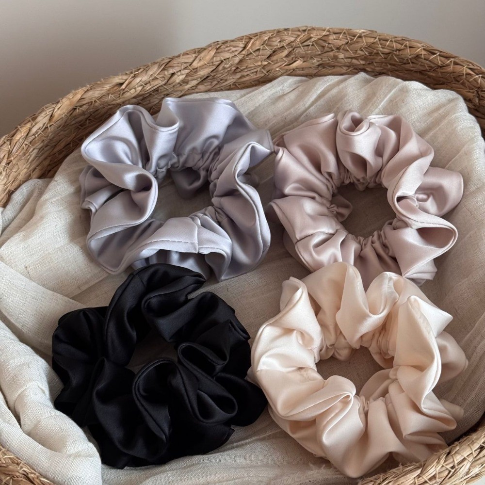Hululu Dây Scrunchy Satin Phong Cách Hàn Quốc Cho Bé Gái Và Nữ