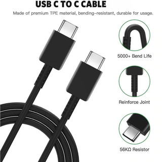 Dây Cáp Sạc Nhanh 25W   3A Samsug, Cáp 2 Đầu Type C to Type C (Hỗ Trợ FlashChager)