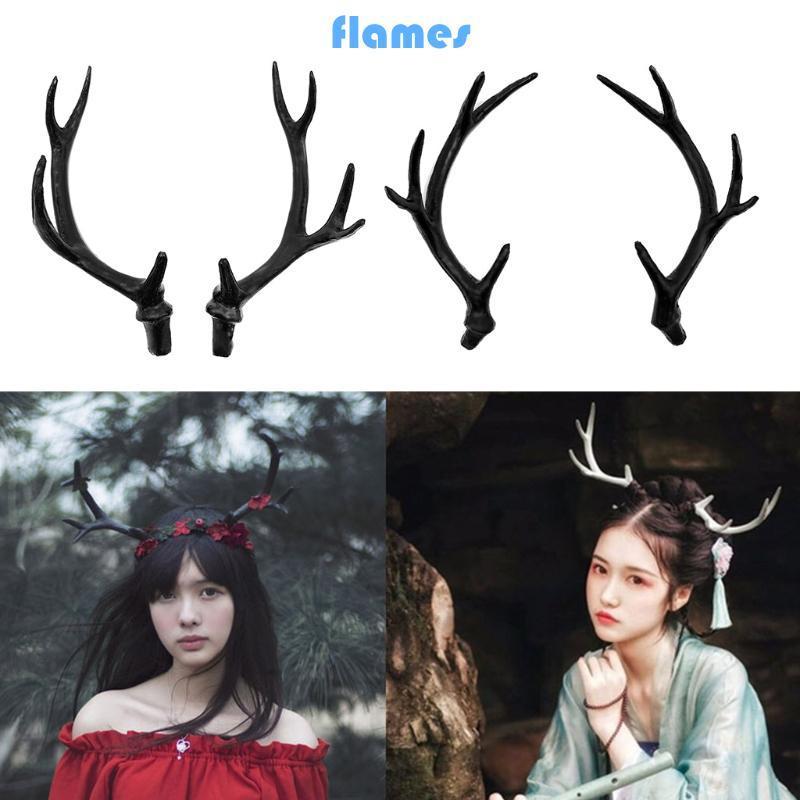 FL Sừng Hươu Mũ Dự Tiệc Gạc Mũ Halloween Carnival Đạo Cụ Tóc