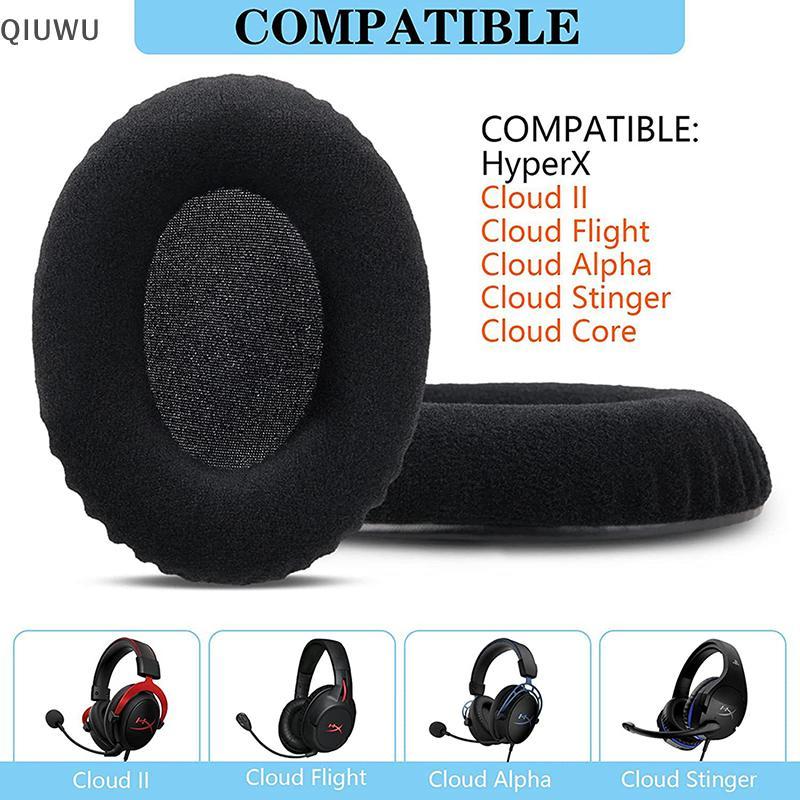 QIUWU 1 cặp đệm tai thay thế cho HyperX Kingston Cloud2 HSCP Flight Stinger Alpha S