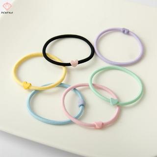 [Dây buộc tóc co giãn ngôi sao trái tim nhiều màu sắc - Scrunchie Hàn Quốc] Giá đỡ tóc tiện lợi dành cho nữ và thiếu nữ