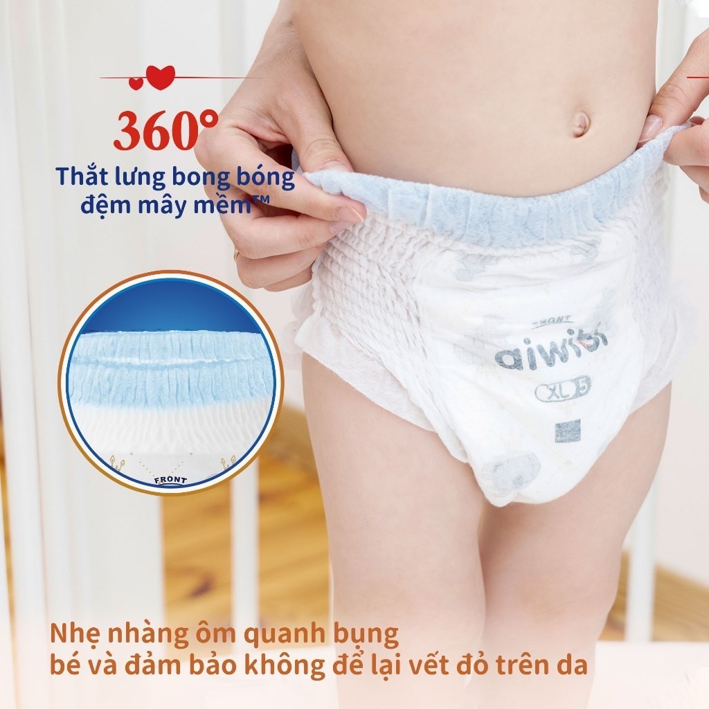 [Combo 3] Tã/Bỉm Quần Cao Cấp Aiwibi Chuyên Ban Đêm Ultimate Comfort - Gói Lớn M/L/XL/XXL