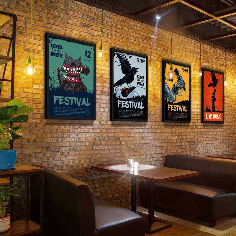 Elvis Presley Âm Nhạc Guitar Poster Canvas Nghệ Thuật Treo Tường Trang Trí Sáng Tạo Cho KTV Bar Music Studio Không Có Khung