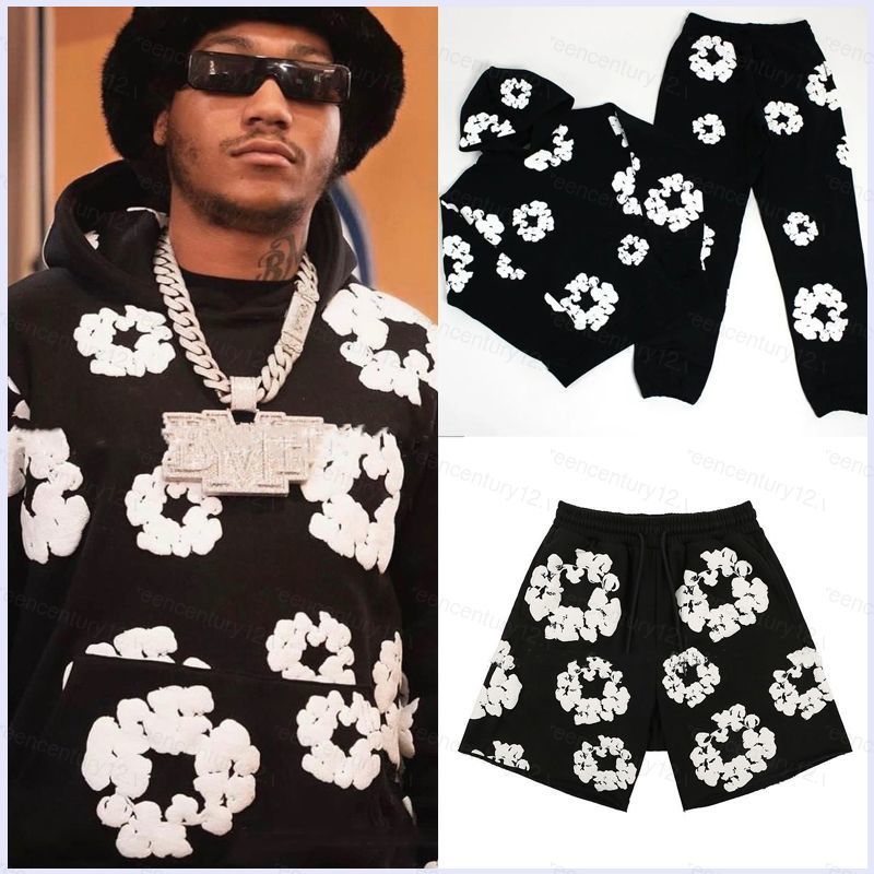 Quần Short Thun Phong Cách Retro Hip-Hop In Hình Cá Tính