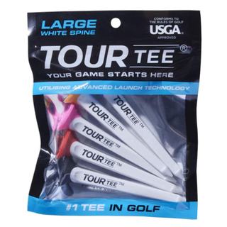 TOUR TEE LARGE WHITE SPINE Golf Tees, Set of 5