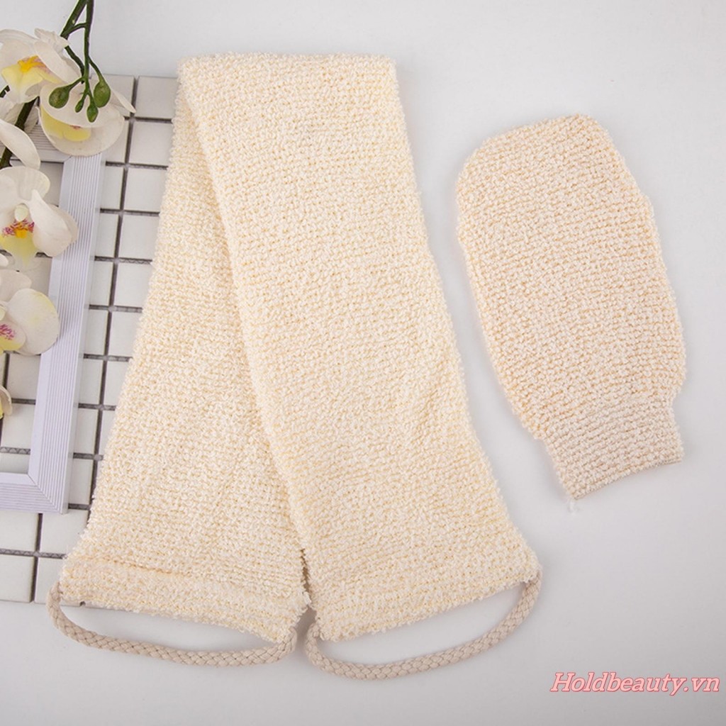 Tẩy Tế Bào Chết Lưng Và Găng tay đi tắm Bộ Khăn Tắm Tẩy Tế Bào Chết Có Găng tay đi tắm Cho Cơ Thể Tẩy Tế Bào Chết Lưng