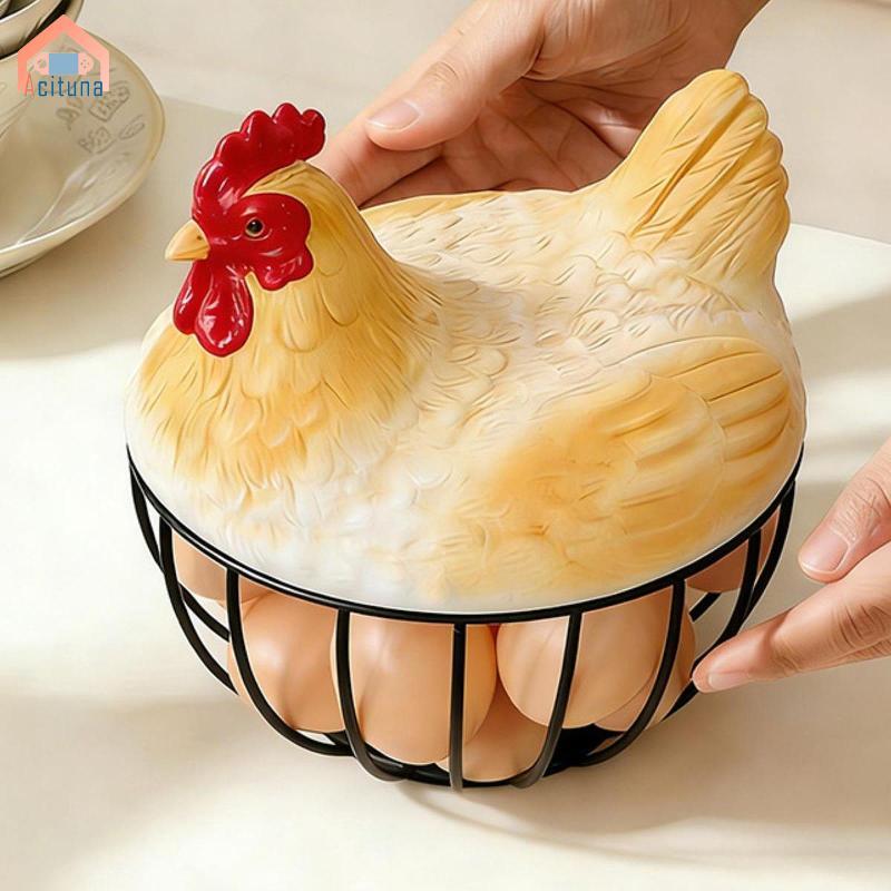 Giỏ Trứng Mặt Bàn Tổ Chức Để Tập Hợp Trứng Tươi Hộp Đựng Có Nắp Đựng Trứng Cho Rau Củ Đồ Dùng Nhà Bếp Bát Ăn