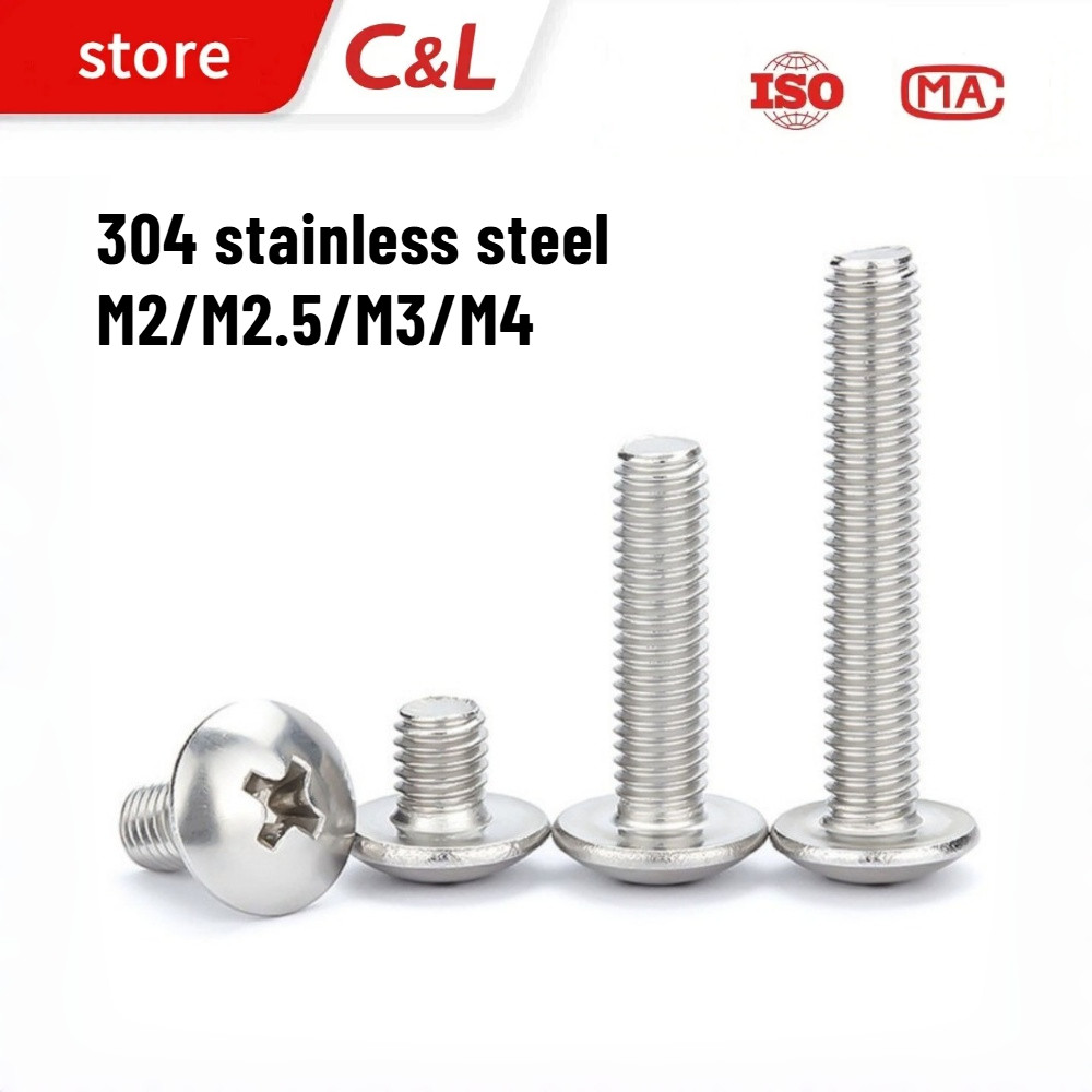 Ốc Vít inox đầu dù pake Inox 304 / Bu lông inox đầu dù pake M2 / M2.5 ...